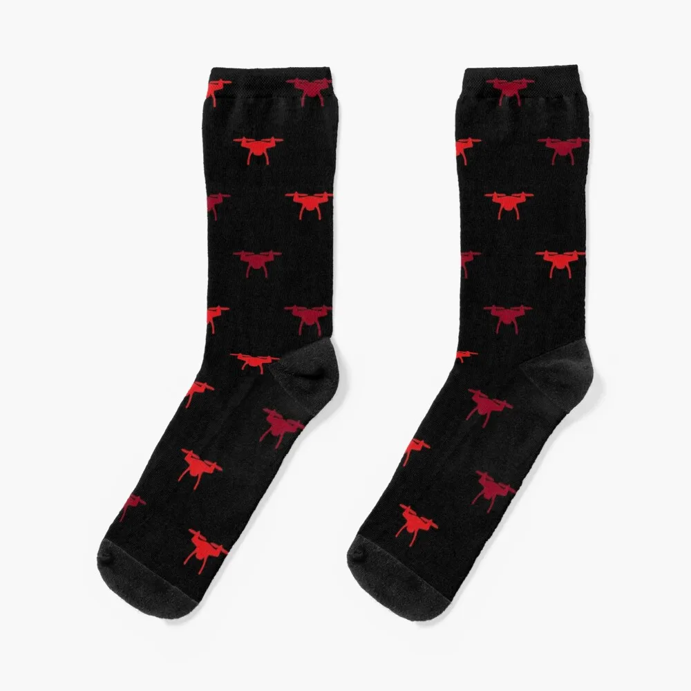 Red Drones Socks fashionable crazy Mens Socks Women's