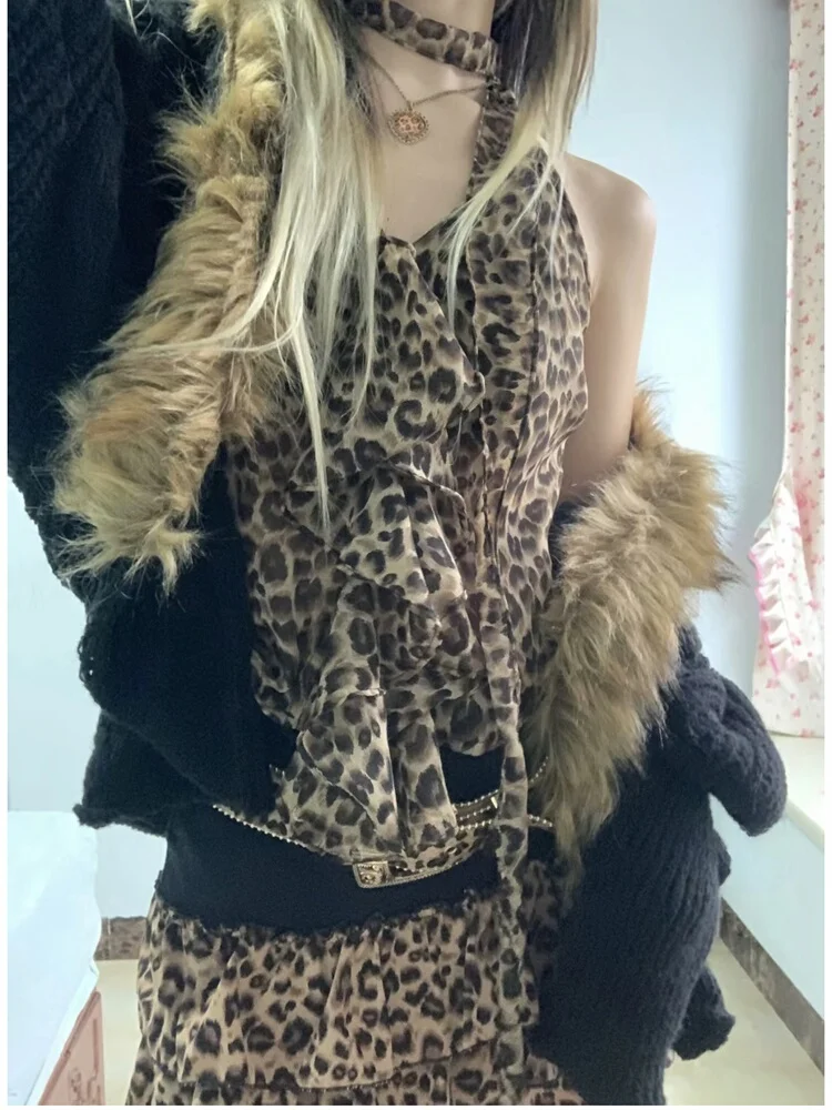 Pure Desire Sle Top con stampa leopardata ter Ne Svel con gonna torta ortod Hot Girl Summer New Arrival Faion Set