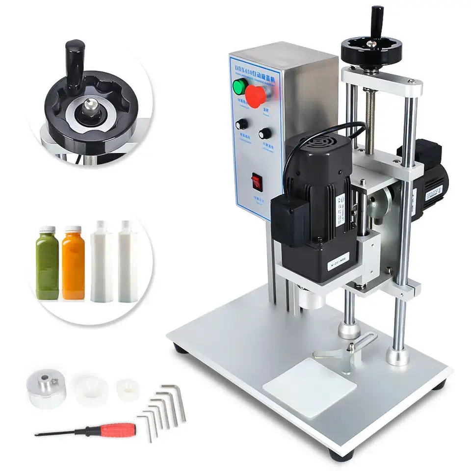 Semi Auto Tabletop Electric Beverage Food Plastic Cover Capping Machine/Small Screw Capping Machine