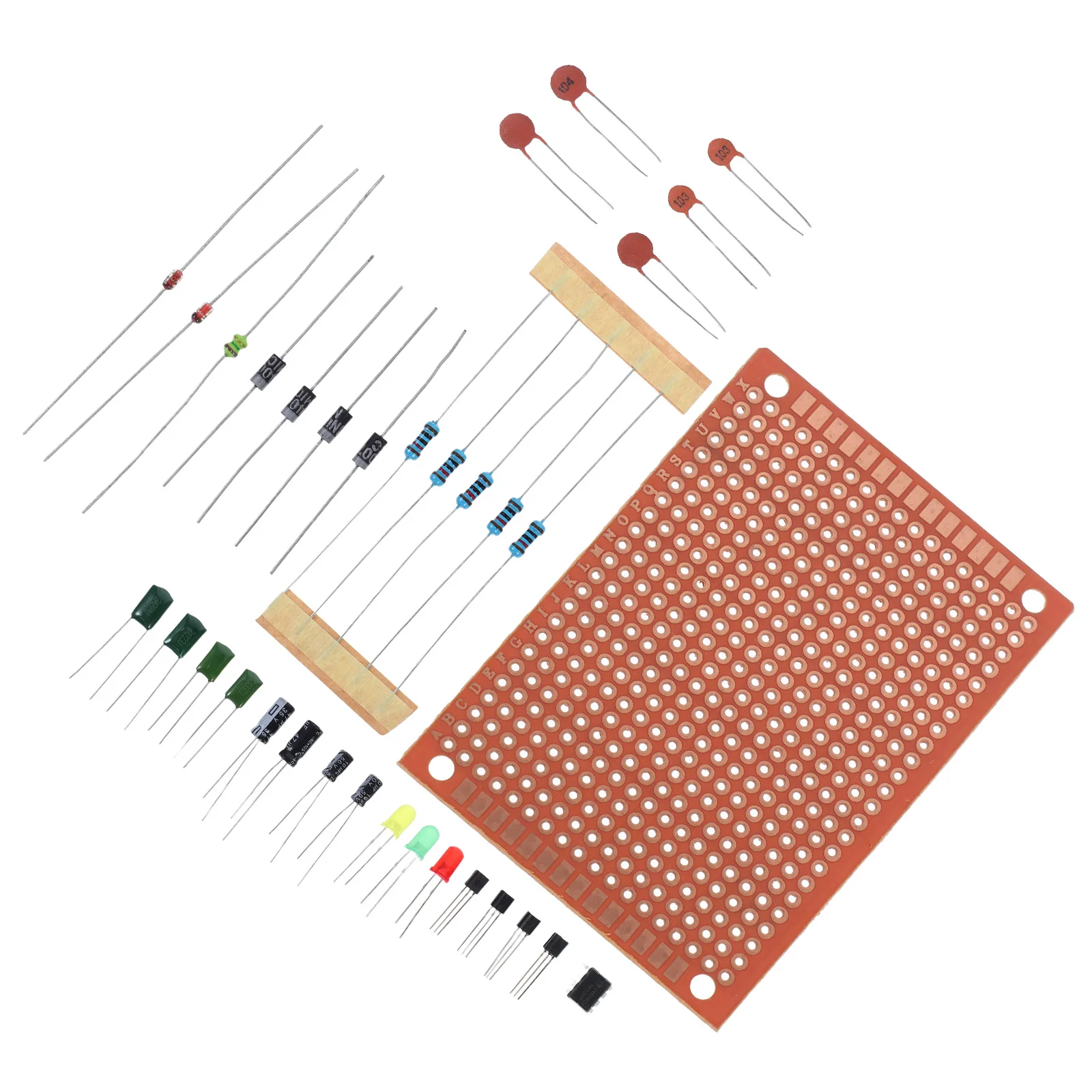 

1Set Beginner Soldering Kit Welding Practice Board Electronics Training Kit Soldering Iron Station Circuit Board Components