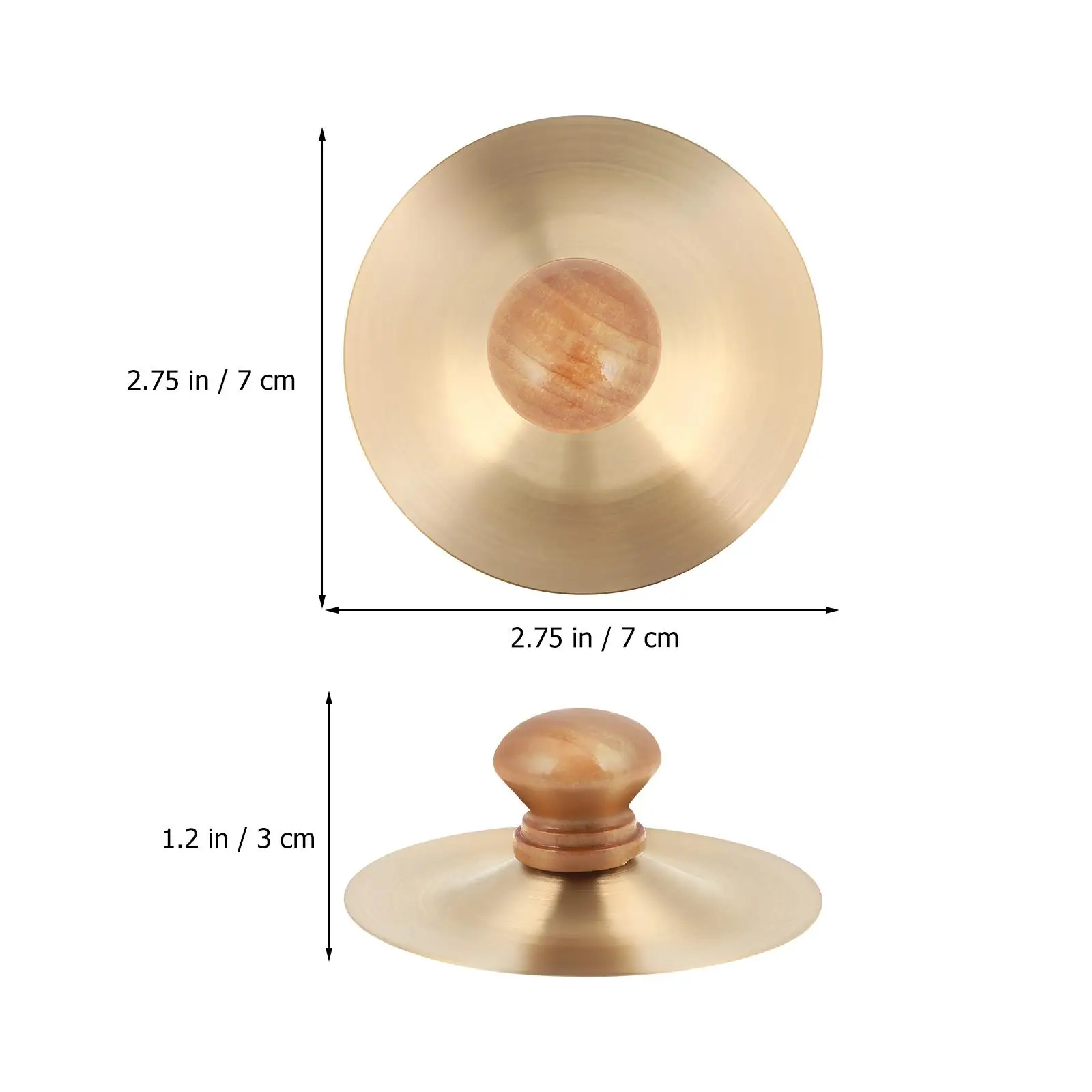 7CM Pair Children's Percussion Cymbal Small Finger Cymbals Metal Hand Cymbals for Dancing Musical Rhythm Instrument Easy