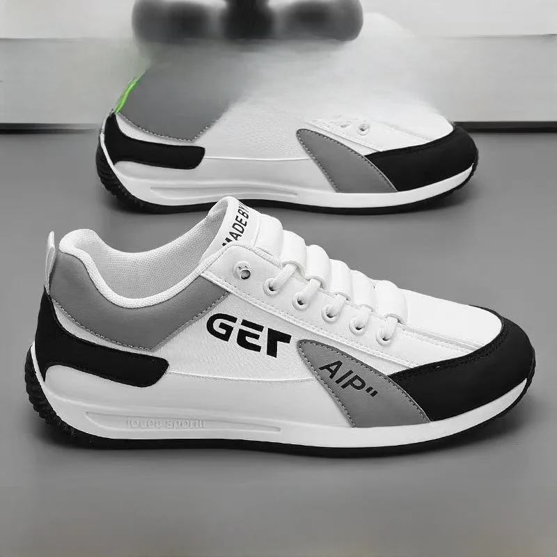 True Soft Cow Men's Casual Running oes Climbing Sports oes round Toe PU Upper Mixed Material Inner Spring Summer Faion