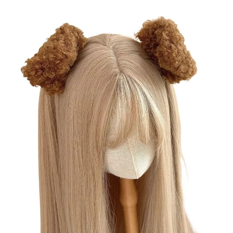 [ZYAS] 1 Paar neue süße Haarspangen mit Welpenohren für Mädchen, Plüsch-Haarspange, Kawaii-Haarspangen, Kopfbedeckung, Kinder-Haarschmuck, Geschenke – Detail 9