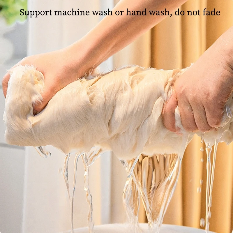 Winter Fluffy Sofa Cover Imitation Rabbit Plush Non-Slip Couch Cushion for Living Room Soft Universal Sofa Cover Towel blanket