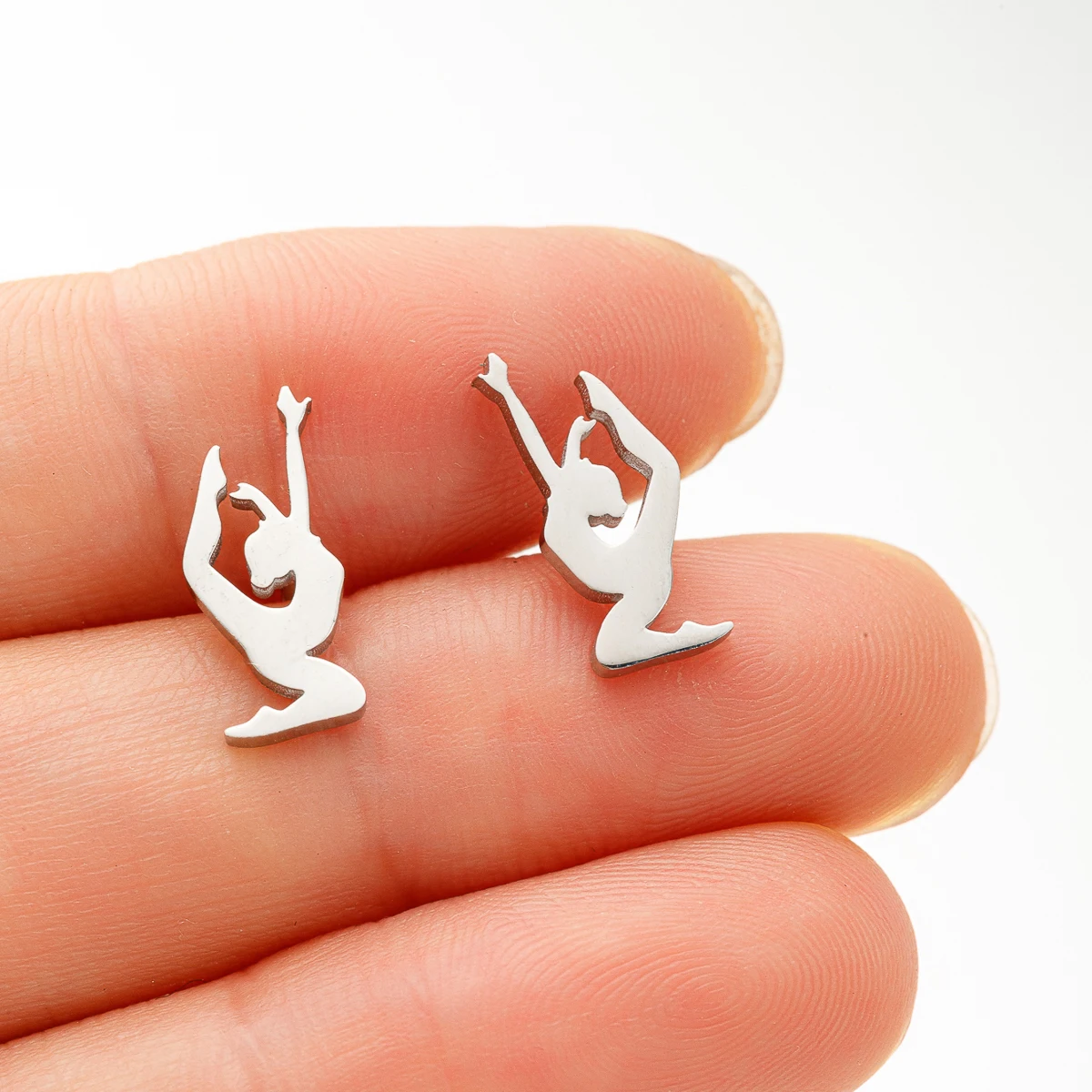 1 Pair Stainless Steel Yoga Stud Earrings For Women Jewelry Party Sport Earrings for Women