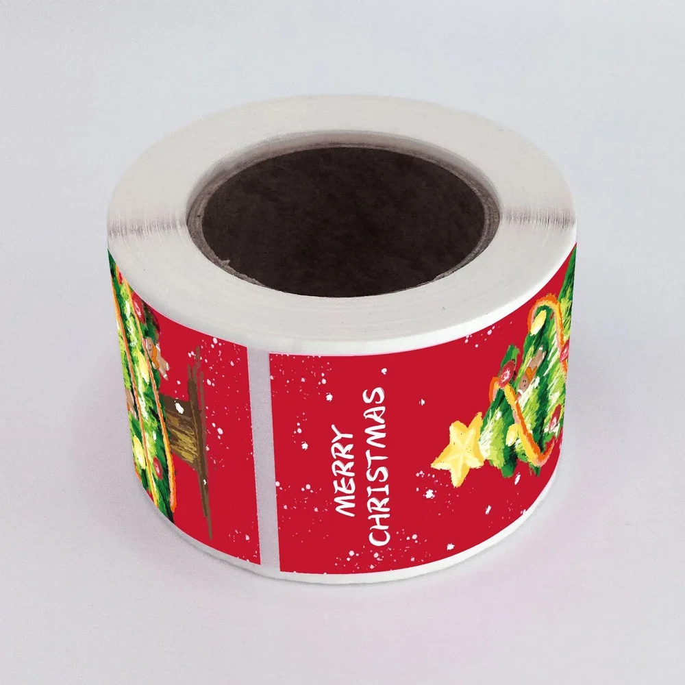 150Pcs Cute Merry Christmas Stickers Christmas Seal Labels Small Business Gift Box/Bag Decorative Packaging Sealing Stickers Tag