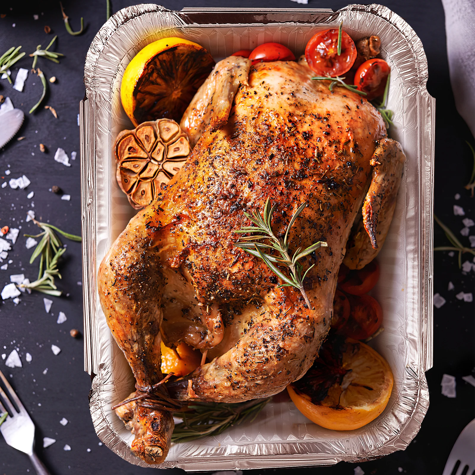 

20 pcs Baking Grill Plate Aluminum Foil Pans Large Capacity Oven Dishes Trays Disposable Broiling Pan Thick Sturdy Construction