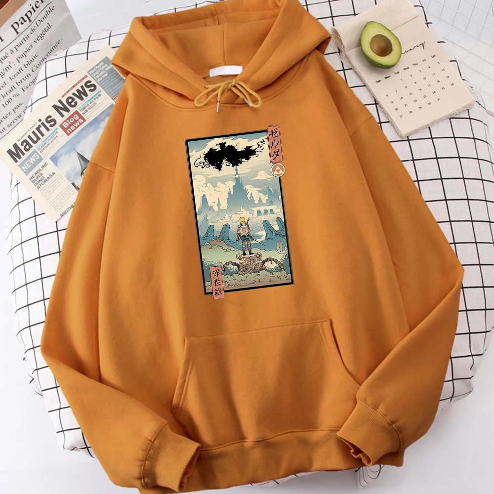 Ukiyoe Japanese Culture Printing Man Sweatshirt Hipster S-Xxl Hooded Autumn Brand Hoodies Harajuku Casual  Pullover Tops