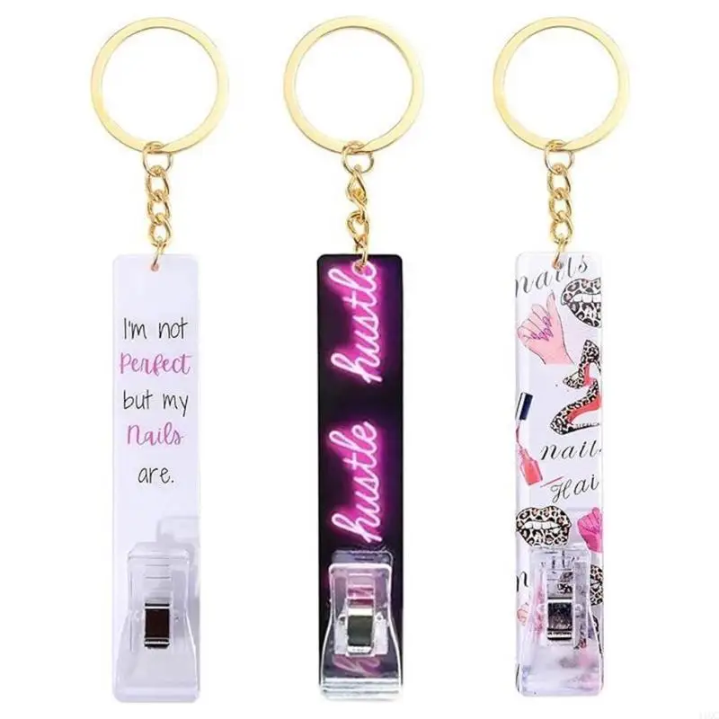 3 Pcs Credit Card Grabber For Long Nails Banks Card Puller Keychain Fashion ATM Card Clip for Girls Women Durable 