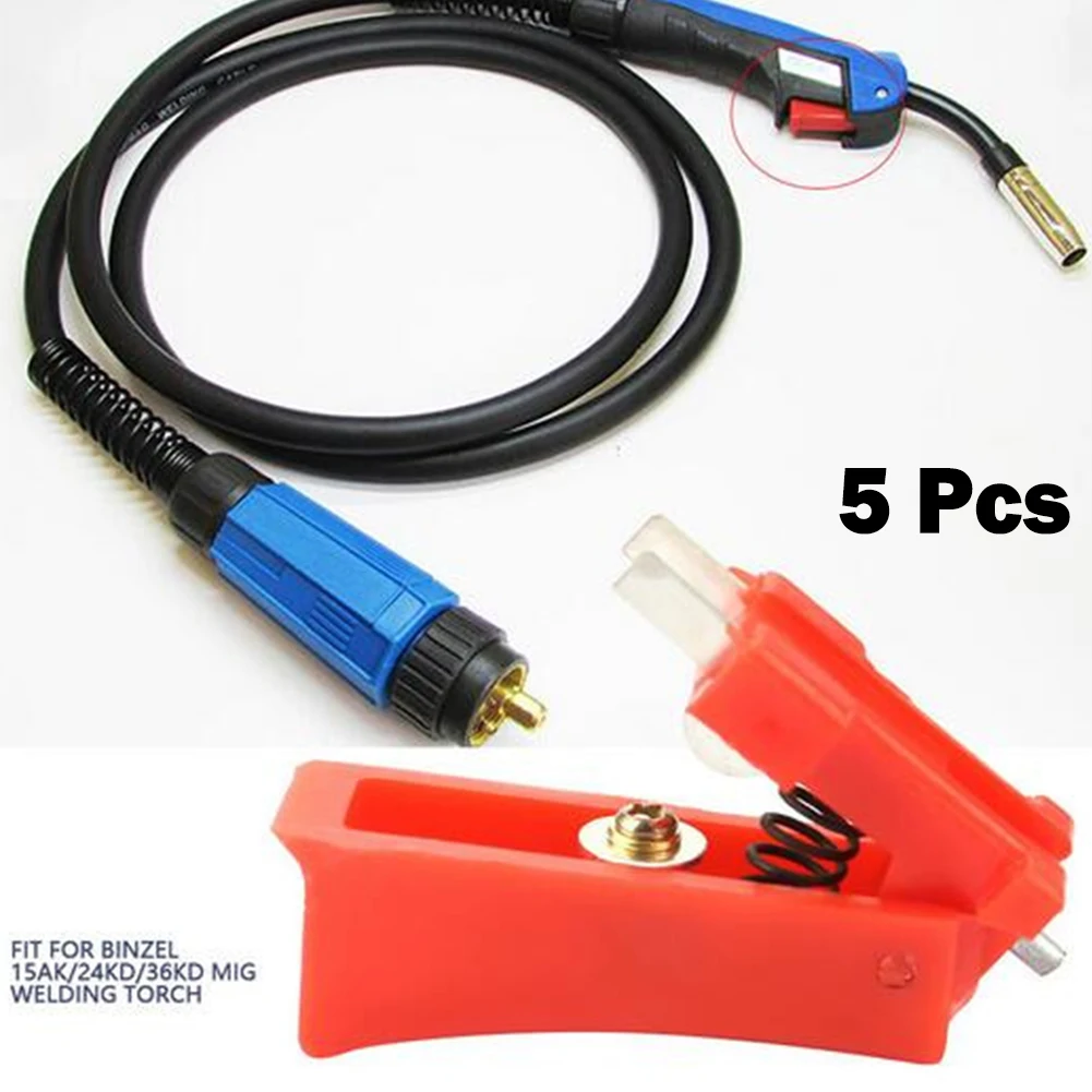 5Pcs Welding Trigger Switch For 200A/ 350A/ 500A Welding Torch For 15AK/24KD/36KDMIG Welding Torches Fit WeldingGun Torch Switch