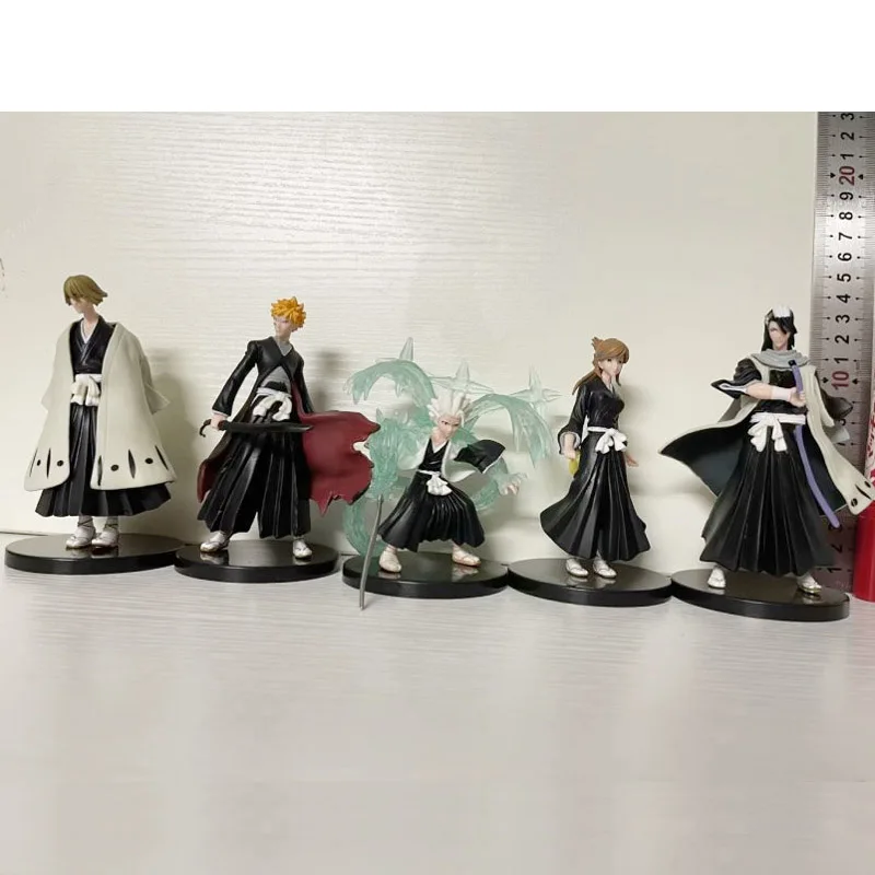 5 Styles Anime Bleach Action Figure Kurosaki Ichigo Kuchiki Rukia Model Toy PVC Figurine Gift Collectibles