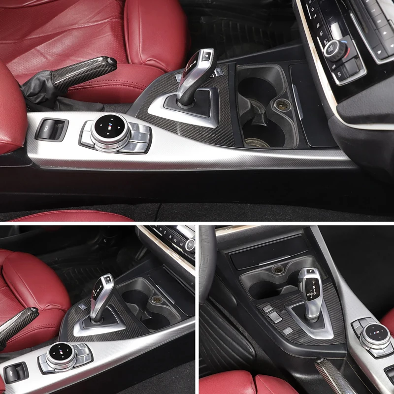 

For BMW 1 2 Series F20 F21 F22 F23 2014-2019 real carbon fiber car center console gear panel cover trim car interior accessories