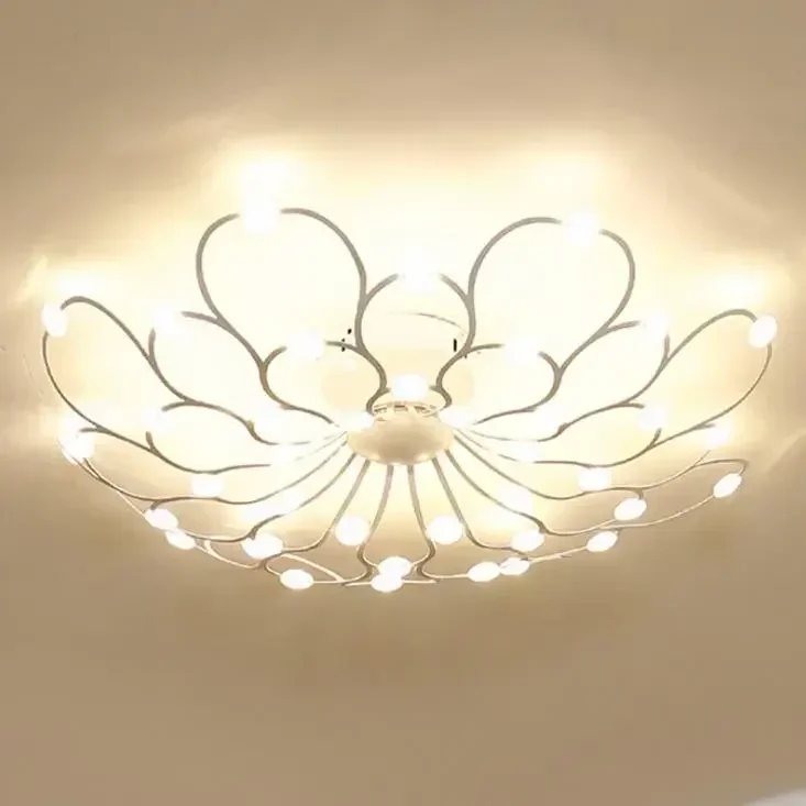 

Modern simple ceiling lamp LED button type modern simple petal lamp living room bedroom lamp