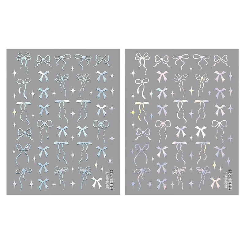 1 pz 5D giapponese mini fiocco adesivi per nail art moda nastro bianco nero autoadesivo decorazione per unghie decalcomanie accessori per unghie fai da te