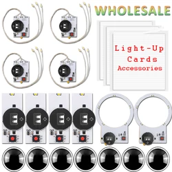 Atacado auto-adesivo halo luz com leds brancos quentes luzes fáceis para iluminar shaker cartões fazendo ferramenta diy novo 2023