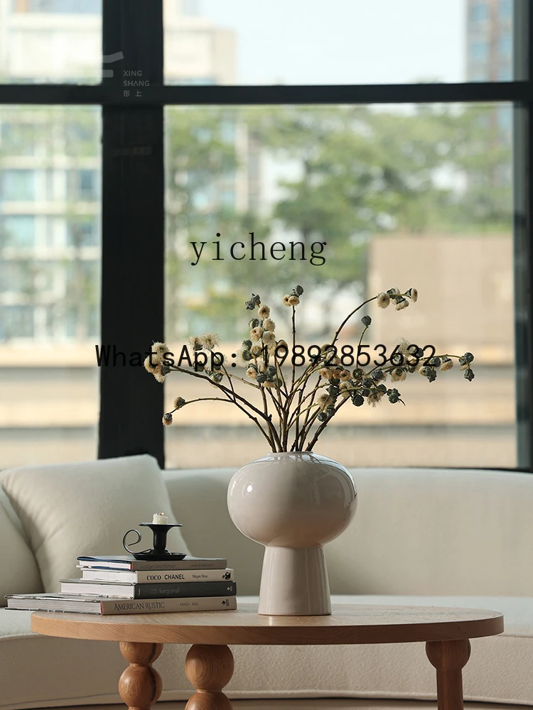 J3  Ceramic Vase Decorative Ornament Designer Living Room Home Coffee Table Hydroponic Flower Container