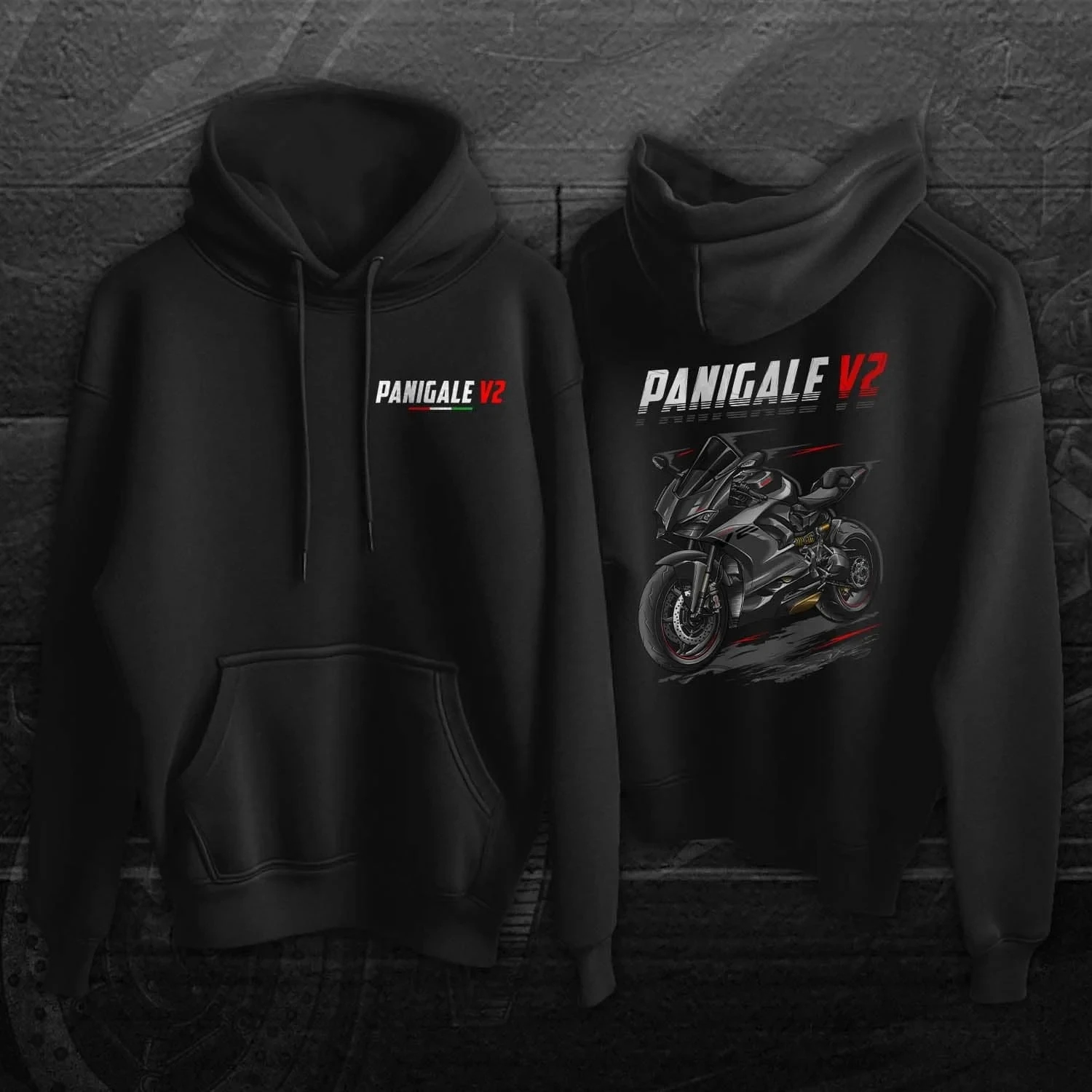 Classic 2020-2024 Models Italian Panigale V2 Motorcycle Pullover Hoodie Comfortable Cotton Casual Mens Clothes Rider Streetwear
