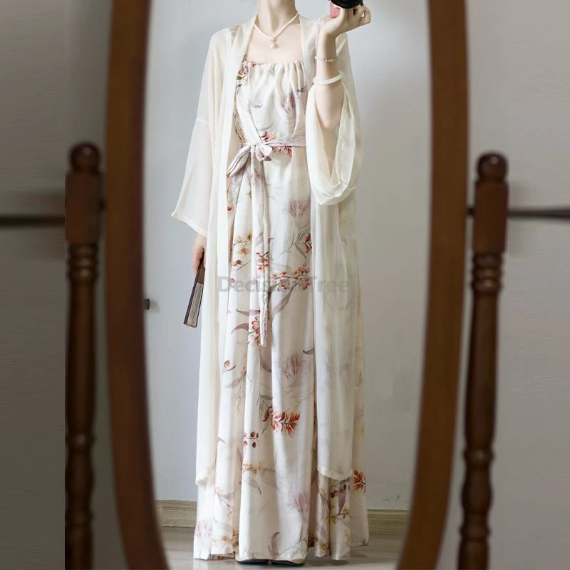 

2025 chinese song style afternoon tea hanfu dress vintage modern fashionable han element hanfu temperament slim fitting dress