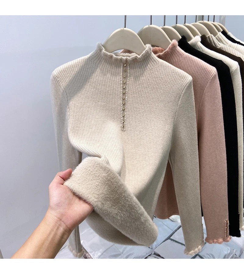

Women's Fashion Pullovers Autumn New Elegant Solid Chic Soild Color Sweaters Vintage Elegant Bow Knitted Tops Female