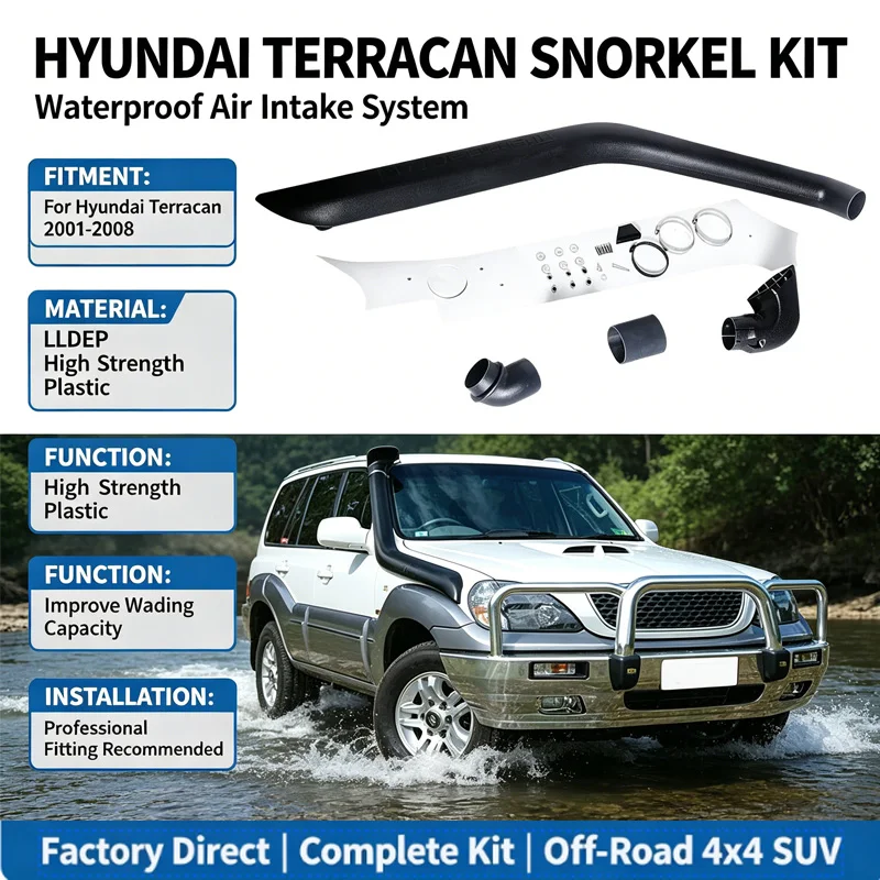

4x4 Off Road Snorkel Kit For Hyundai Terracan SUV Waterproof Air Intake Wading Tube Offroad Accessories