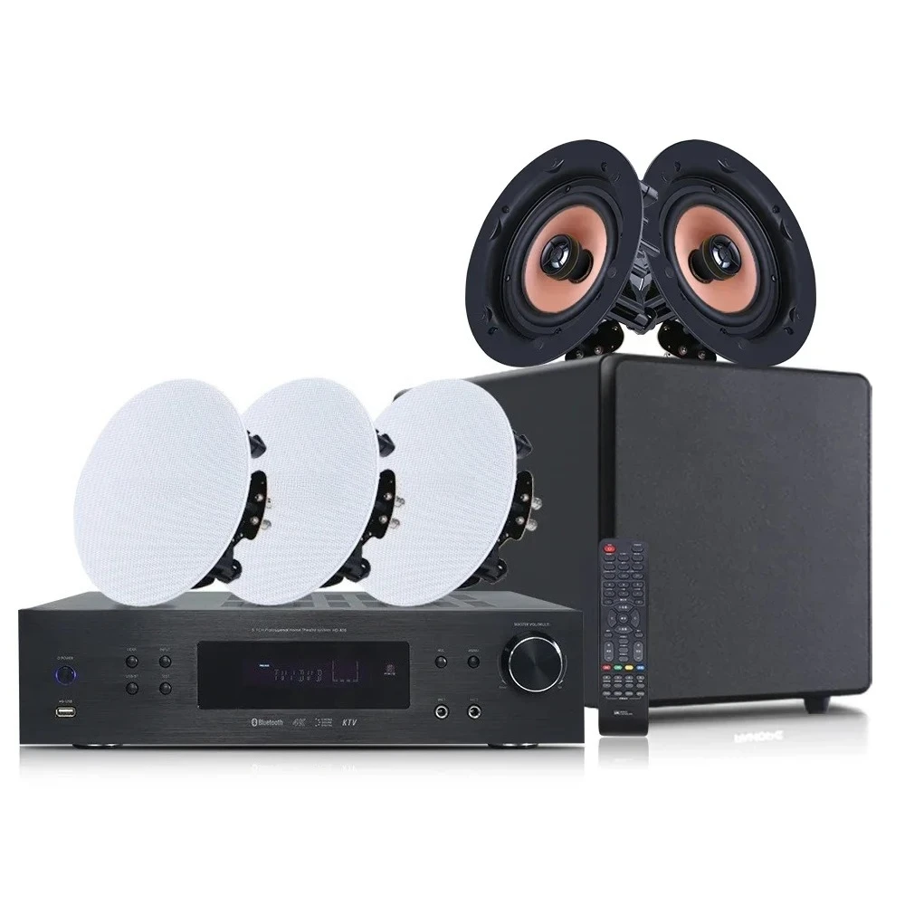 

Ceiling-mounted Panoramic 5.1 Channel Home Theater Audio Set With Embedded Background Music Speaker System