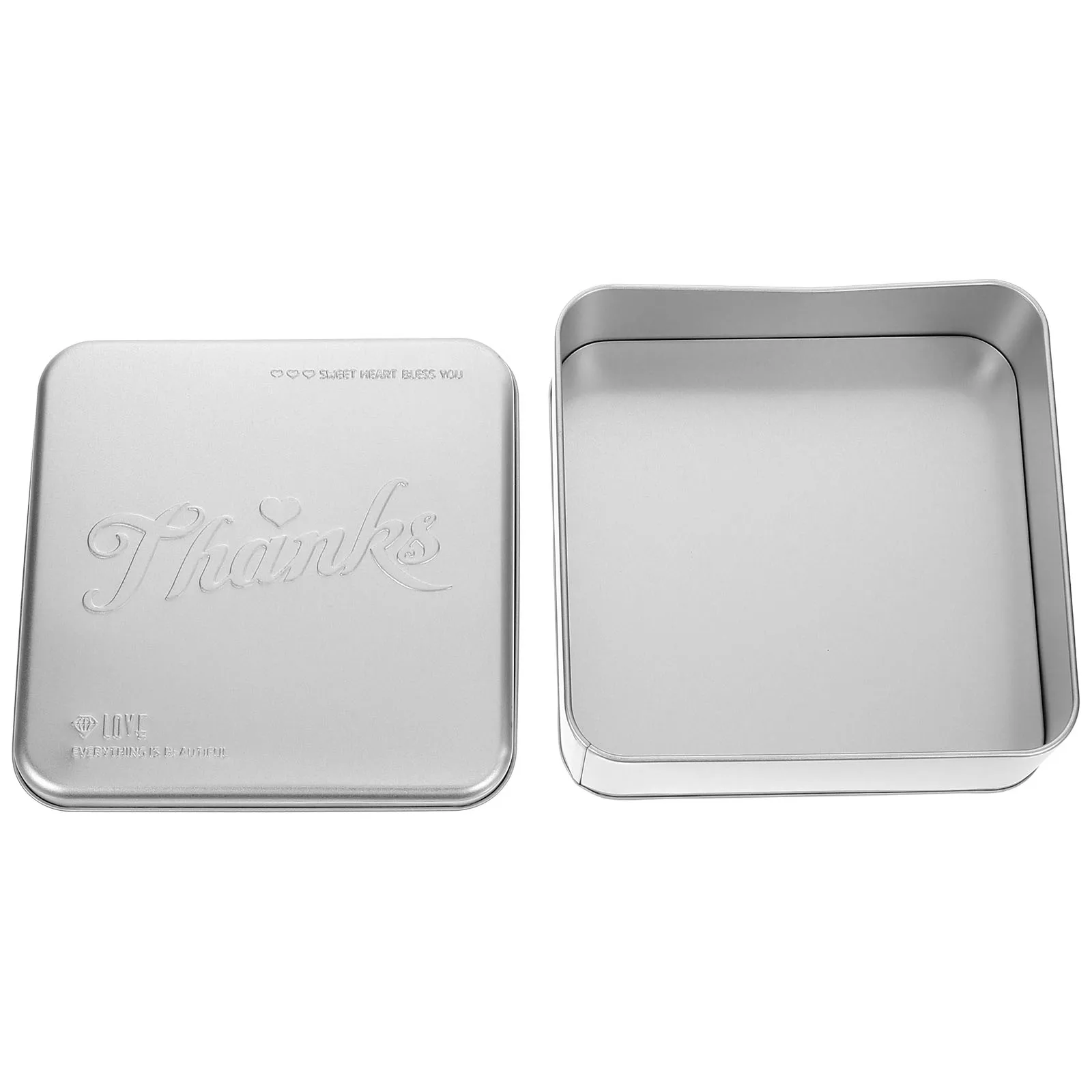 

Tinplate Boxes Square Cookie C y Containers Christmas Flower Pattern Gift Tin Jars R Suitable Packaging