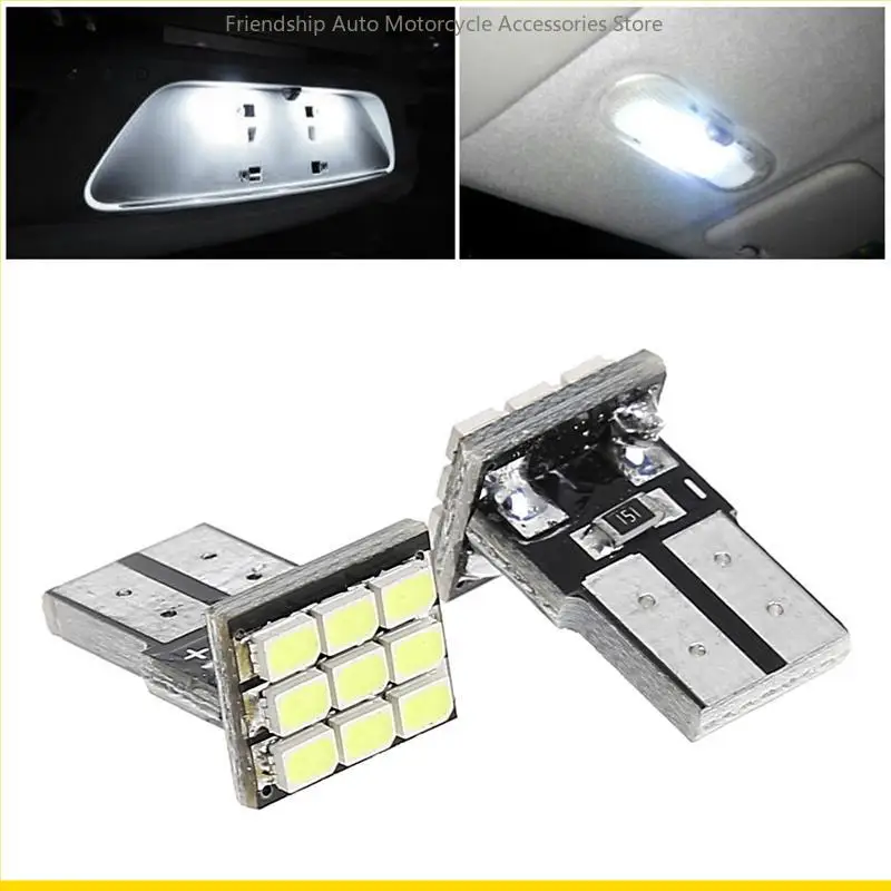 SZCH 2PCS T10 194 168 W5W 9 LED 3528 LED BULBA PARA O CARRO CARROTILHO SINAL SINAL LUBLE AUTO