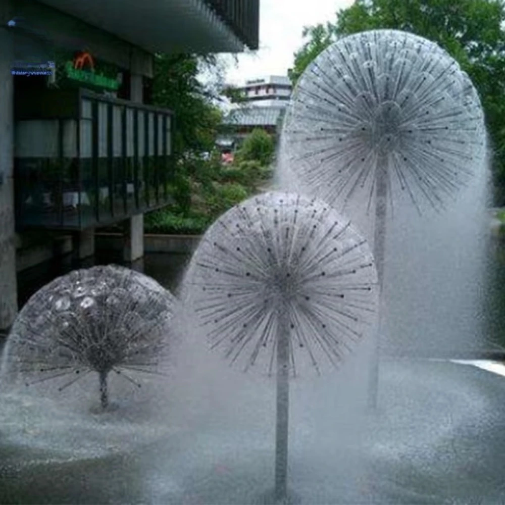 Hot Sale Shape Spray Outdoor Crystal Stainless Steel Column Water Feature Jet Cascade Dandelion Water Fountain for Sale