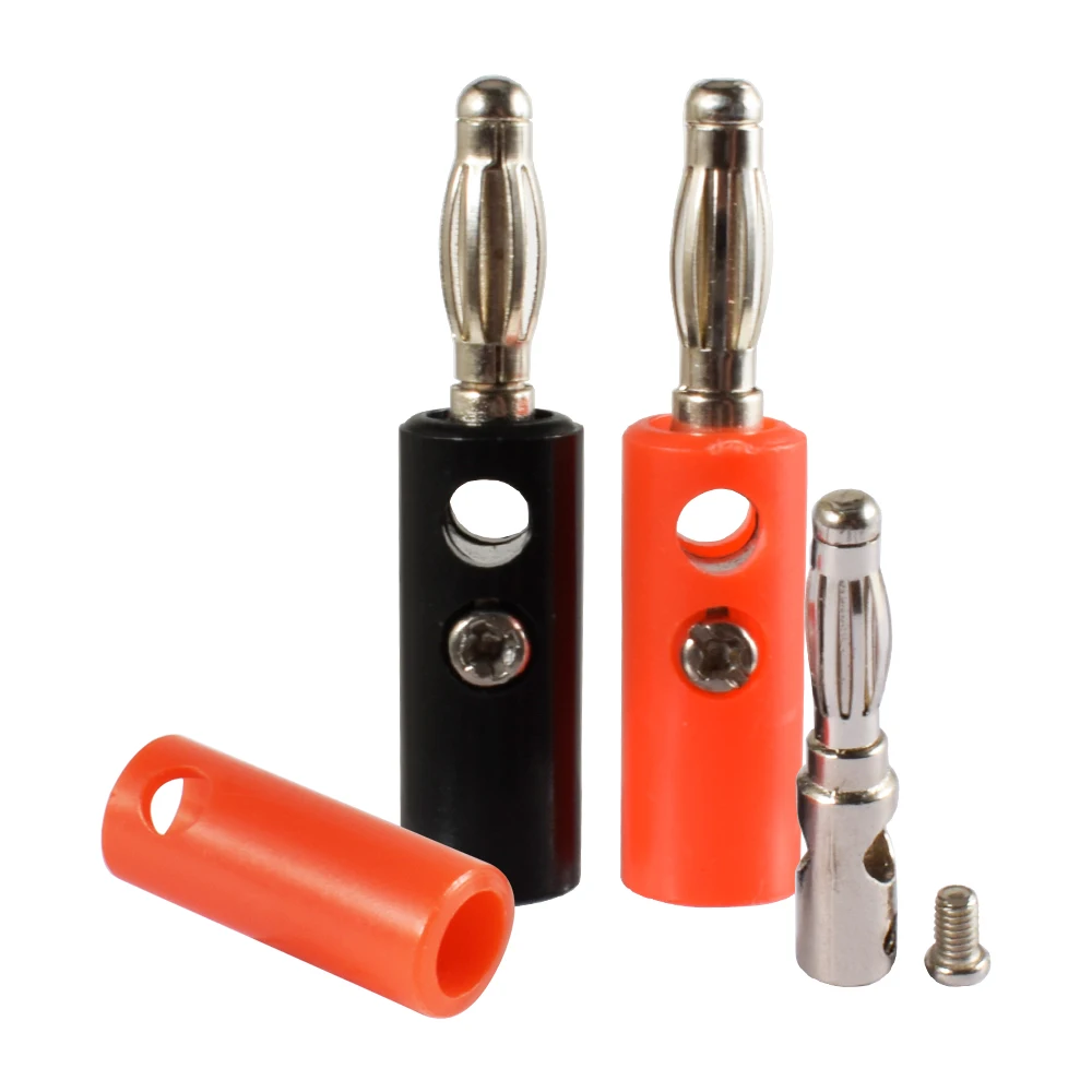 ​9IMOD 10PCS Banana Plug 4MM Banana Plug Connector Test Plug Lantern Plug For Audio Video Speaker Cable Adapter Terminal