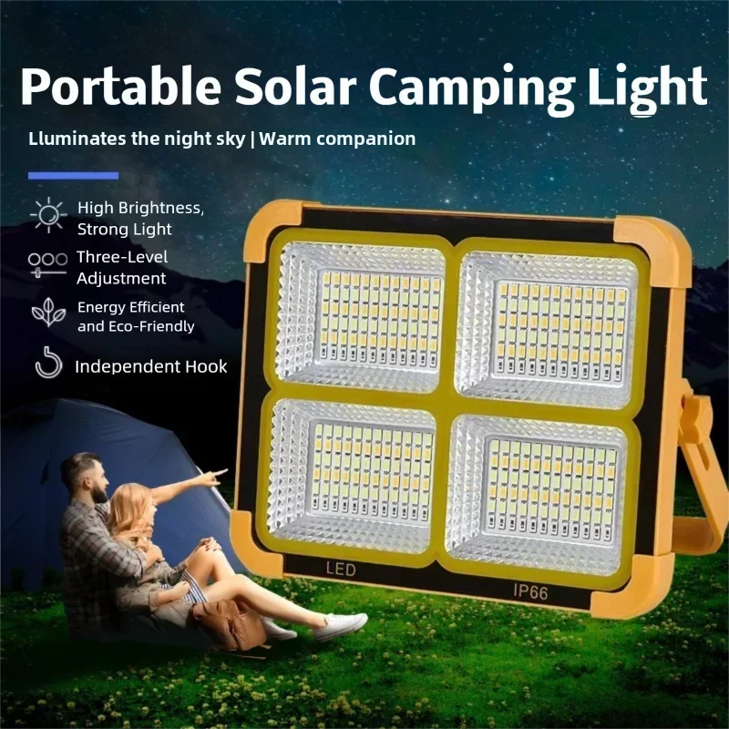 فانوس شمسي احترافي بسعة 2000 مللي أمبير في الساعة، نظام إضاءة محمول لبيع السوق الليلي، خيمة تخييم، إضاءة طوارئ #1