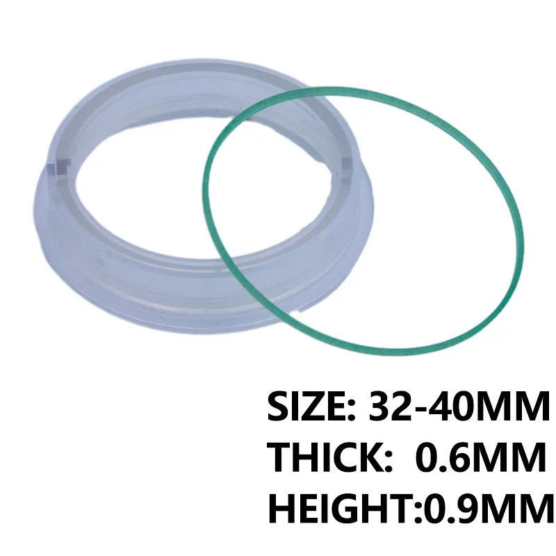 0.6mm Watch O-Ring Green Watch Back Cover Gaskets Crystal Rubber Waterproof O Ring Caseback Cover Gasket for Seiko Watch Case