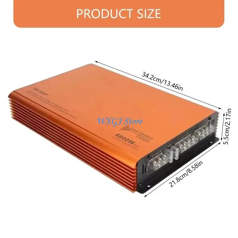37JE High Power 6800W 4 Channel Car Amplifier Vehicle Amplifier Metal for Superior Sound Experience in Vehicle Sound