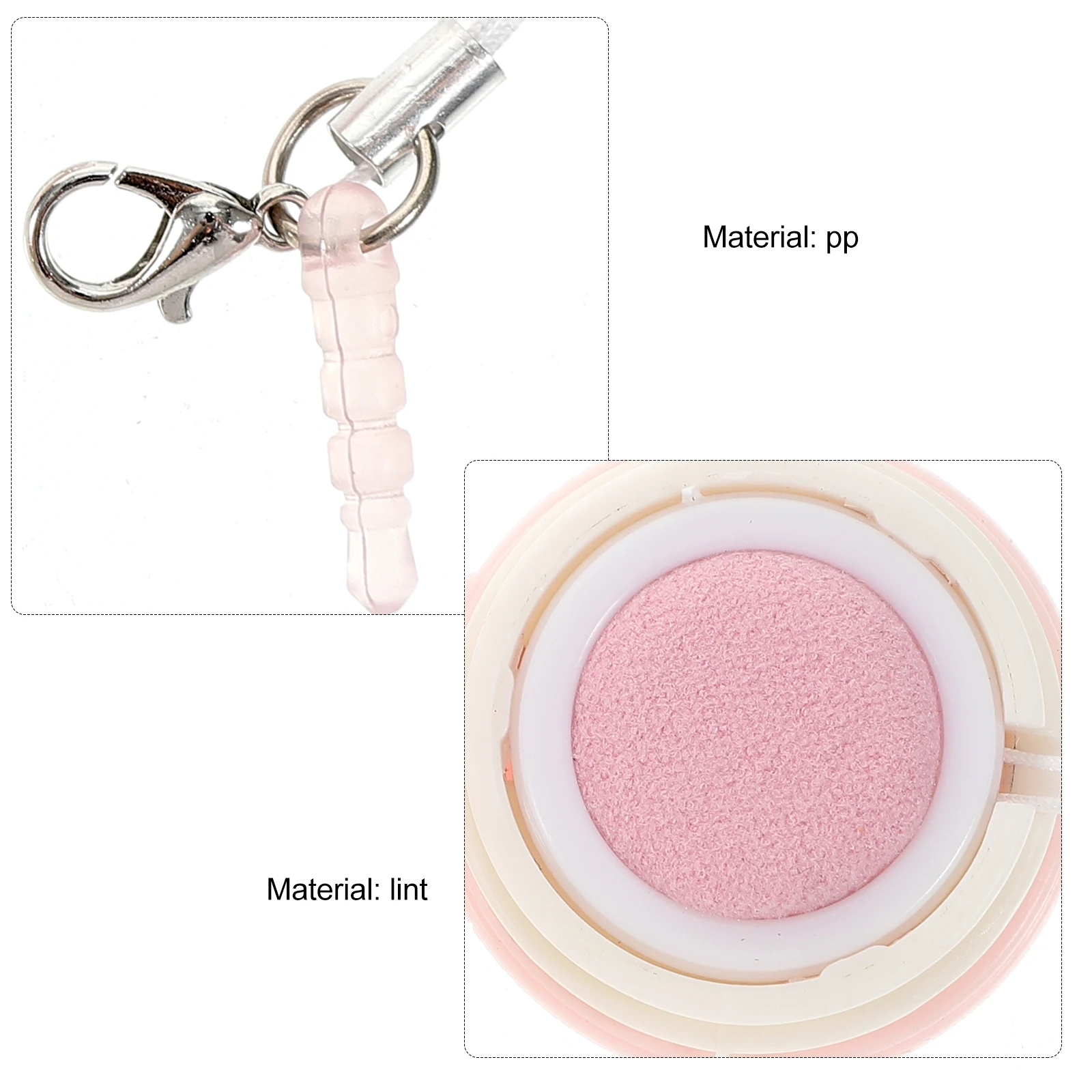 

Dual Sided Screen Cleaner Pink Phone Key Chain Touch Lens Cloth Dust Fingerprints Smudge Reusable Washable Quick Dry Case