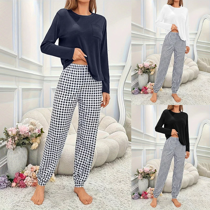 

New Autumn And Winter Sleepwear Set Can Be Worn Outdoors Casual Women's Long Sleeved Women's Home Clothes