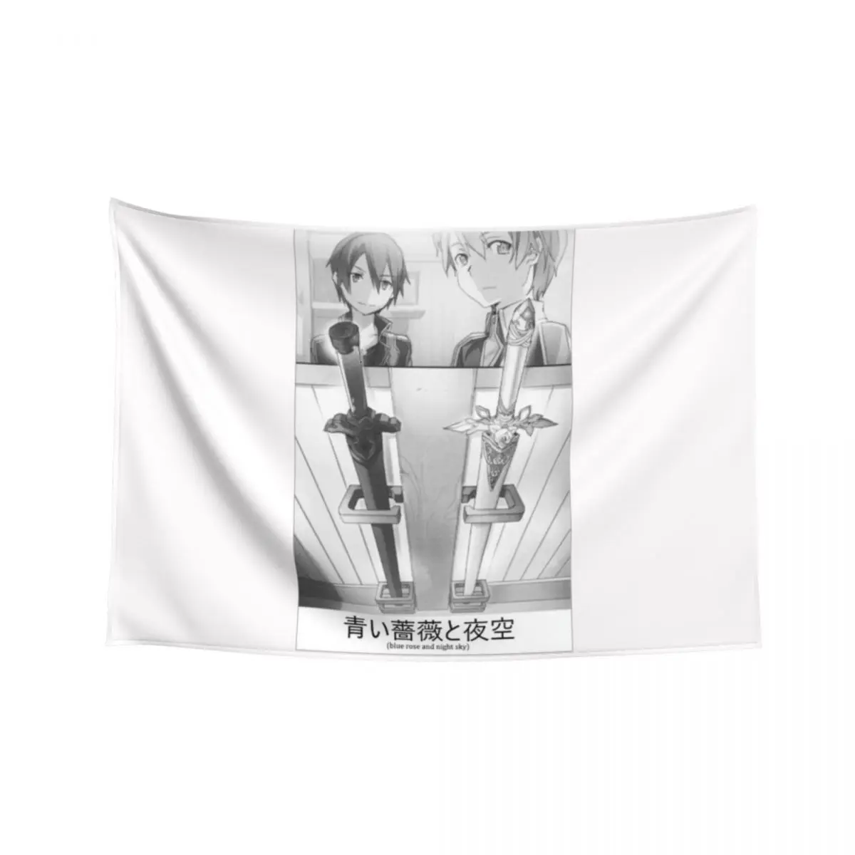 

Sword Art Online: Alicization - Blue Rose and Night Sky Sword T-Shirt Tapestry Room Decoration Aesthetic Wall Coverings Tapestry