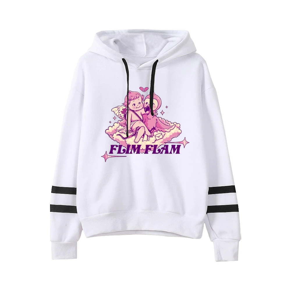 Flamingo Flim Flam Cupid Merch Unisex Pocketless Parallel Bars Sleeve Sweatshirt Men Women's Hoodie  Funny Clothes