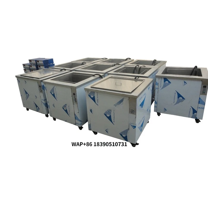 ثلاثة خزانات معدات التنظيف الصناعية منظف بالموجات فوق الصوتية لغسل الأجزاء المعدنية