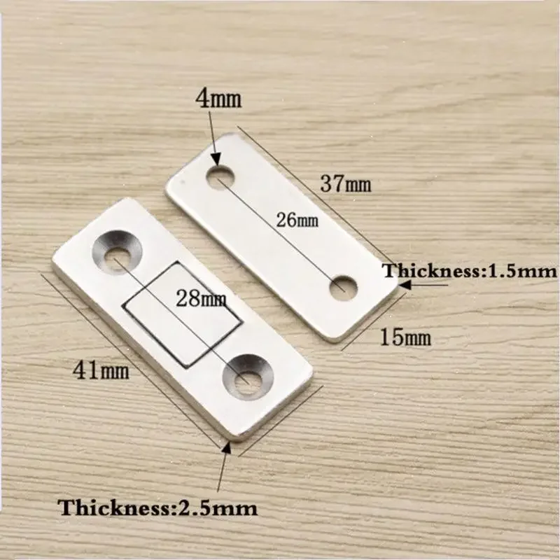 Strong Ultra Thin Magnetic Door Catch Door Closer lock Door Latch Door Magnet for Furniture Cabinet Cupboard with Screws