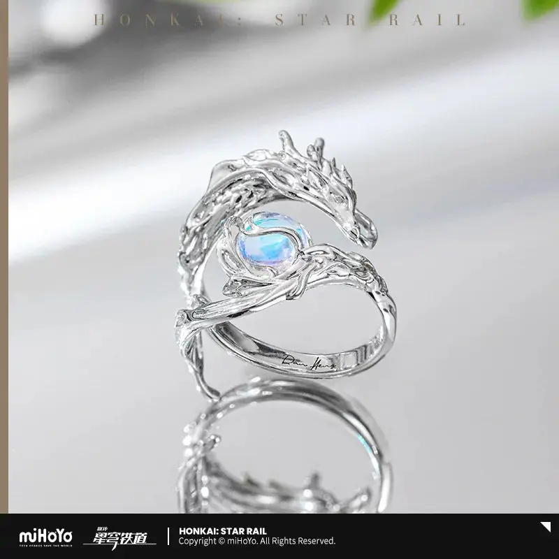 

[Genuine] miHoYo Game Honkai Star Rail Dan Heng·Imbibitor Lunae Engagement Ring Exquisite Oath Card Cosplay Customized Gift Box