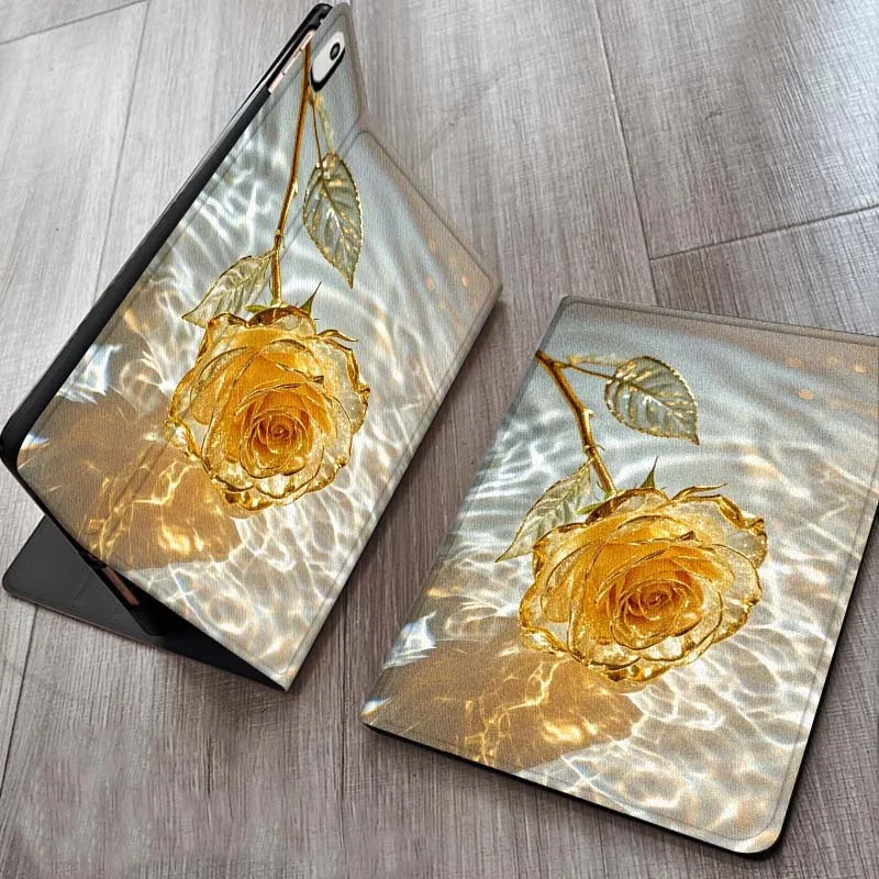 

Yellow Rose Art Pattern For iPad Pro 7 8 9 Gen 2 11 13 5th 6th 10th 11th M5 M4 12.9 10.9 10.2 Inch 2024 2025 Tablet Case