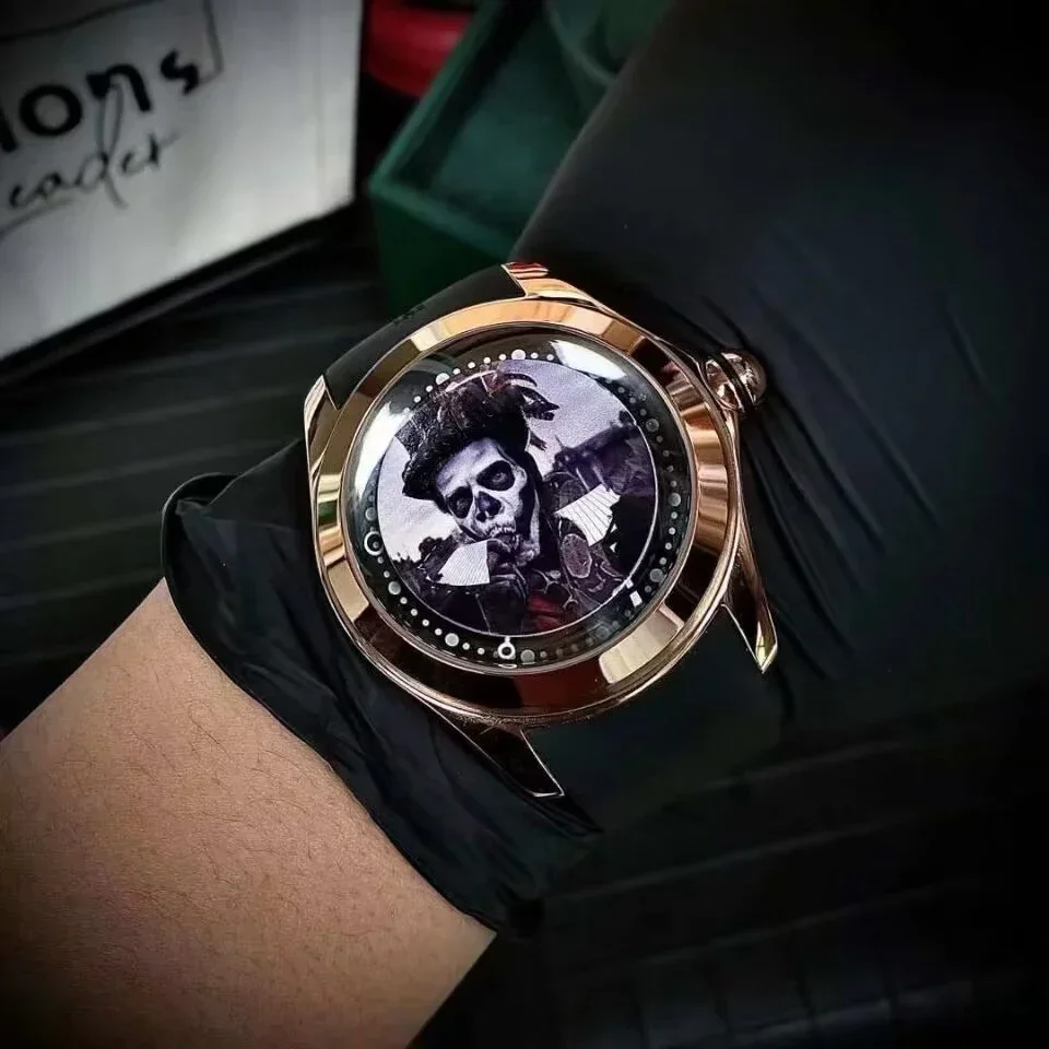 Eye in The Sky 3D Bubble Men\'s Watch Vampire Imported Movement Clown Mechanical Watches