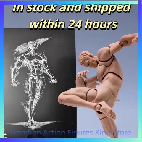 Wind Toys 1/12 Male Muscle Strong Super Flexible Joint Body 16cm Man Action Figure Doll Model with Head Sculpt