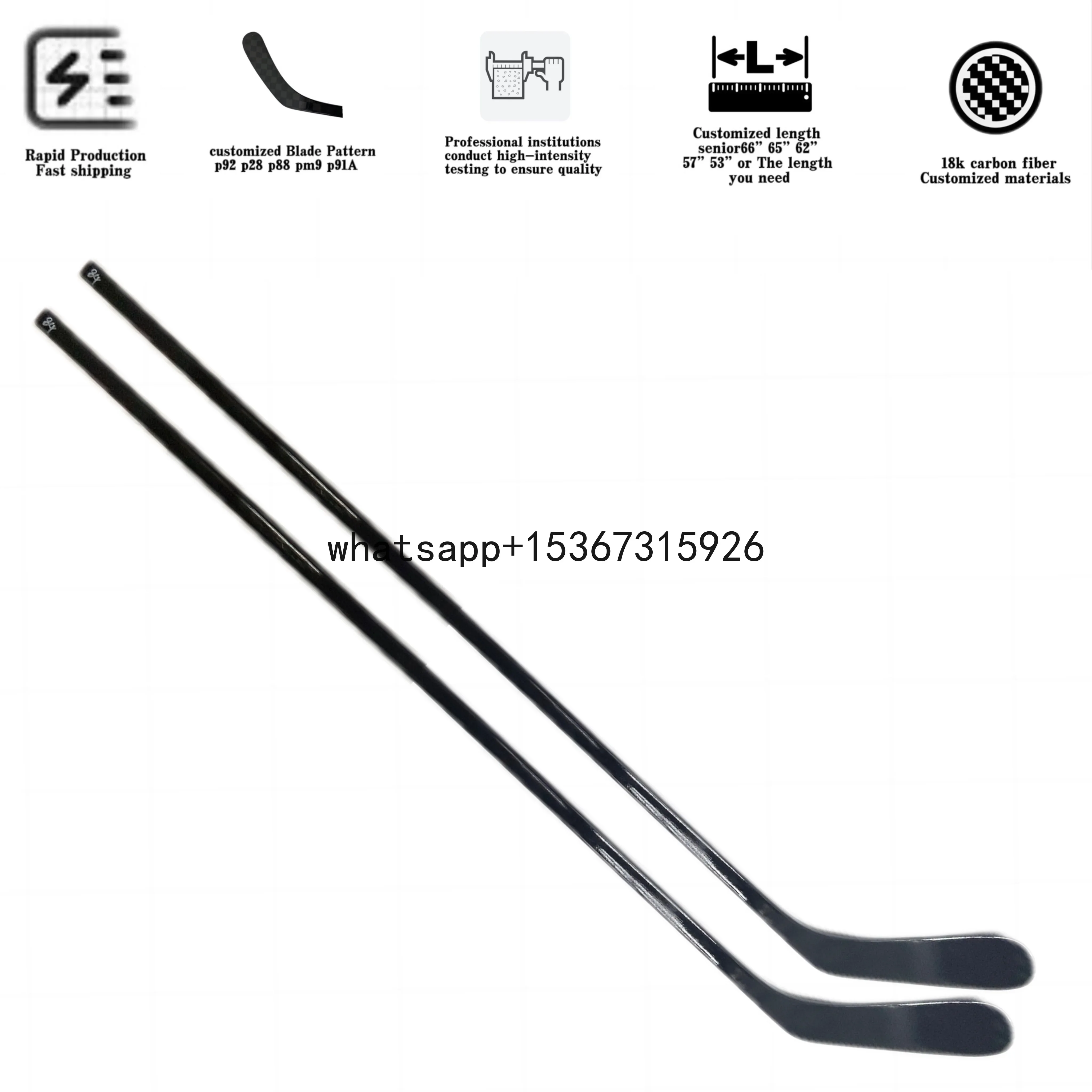 Customize Super Lightweight Carbon Fiber Pro Alfa 375g/395g/420g/450g 100% Carbon Material Carbon Ice Hockey Stick