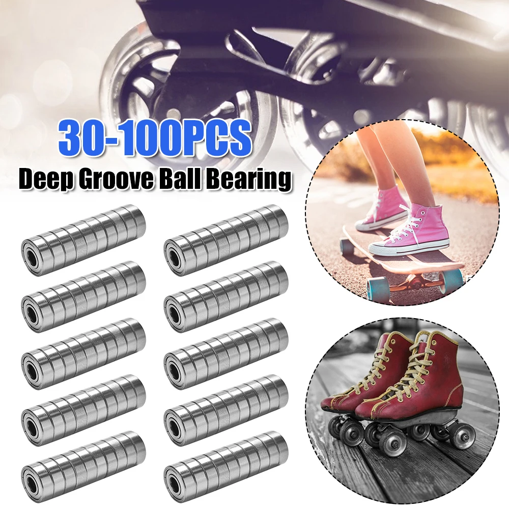 

608ZZ Deep Groove Ball Bearing High Carbon Steel Miniature Bearing Double Shield for Skateboards Inline Skates Scooters