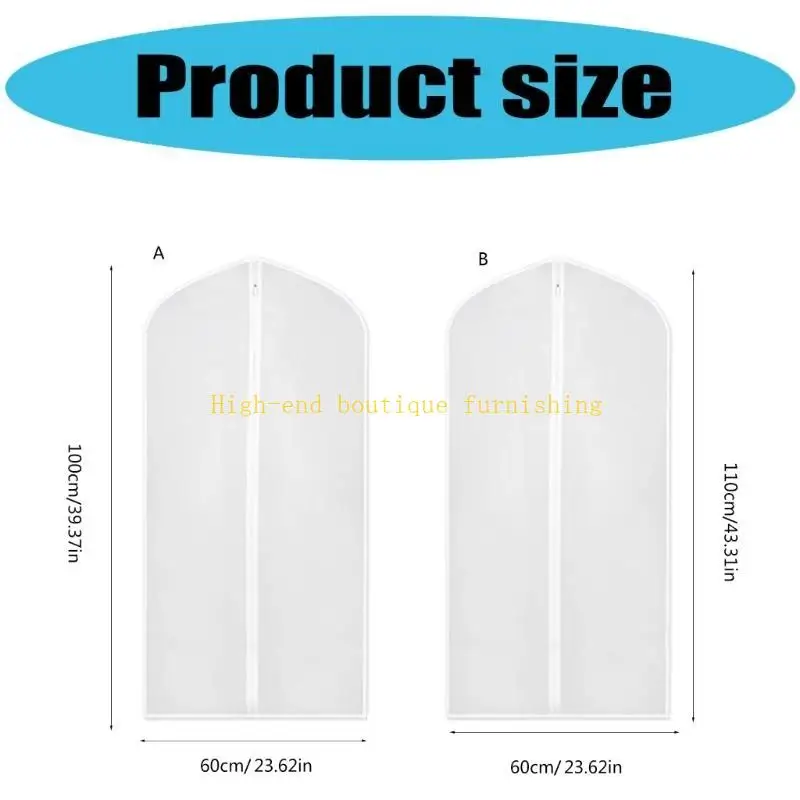 L9NB Bolsas para ropa impermeables y a prueba polvo, con cremallera, para organizar trajes, abrigos y vestidos, 10 piezas