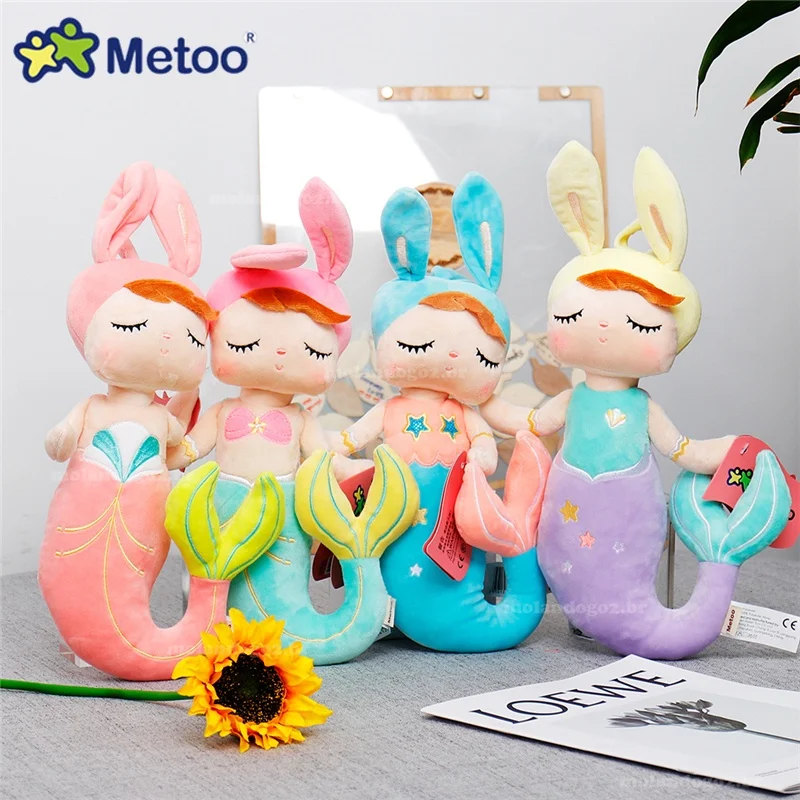 Original Metoo Plush toys 38cm Angela Dolls Mermaid Dreaming Girl Stuffed Bunny Birthday Holiday Gifts