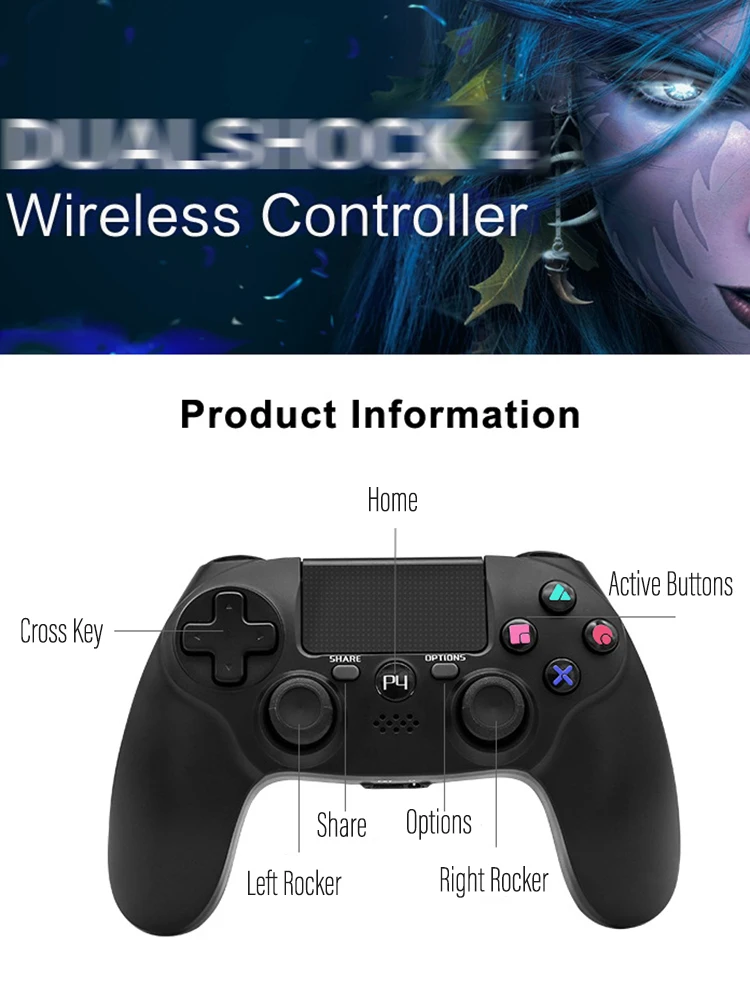 ضفدع بيانات-وحدة تحكم لاسلكية لوحة ألعاب PS4 ، ألعاب الكمبيوتر ، عصا التحكم لسوني بلاي ستيشن 4 ، ضئيلة برو ، PS3 ، ماك بوك