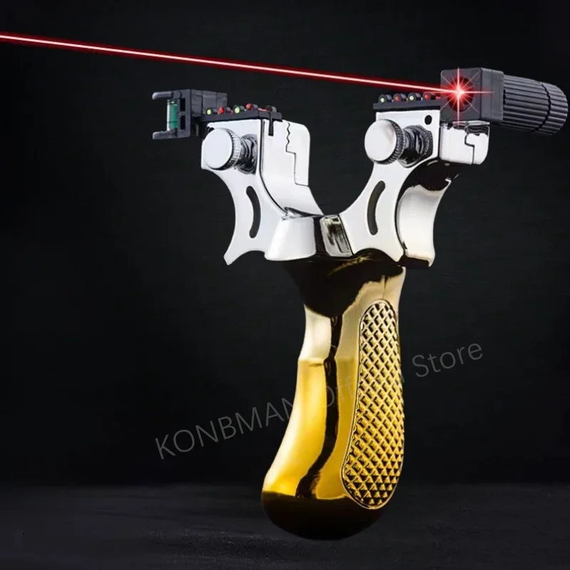 Outdoor Hunting Laser Slingshot High-precision Resin Horizontal Aiming Powerful Adult Competitive Slingshot Toy