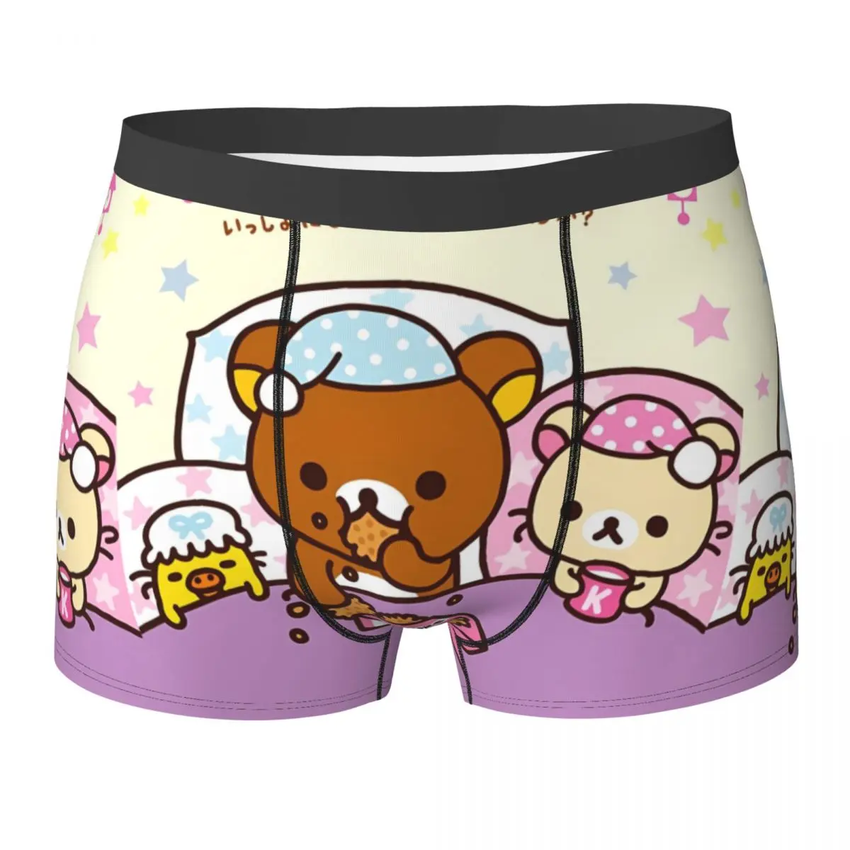 Rilakkumas Underwear Easy Bear Males Panties Customs Comfortable Boxershorts Trenky Boxer Brief Plus Size