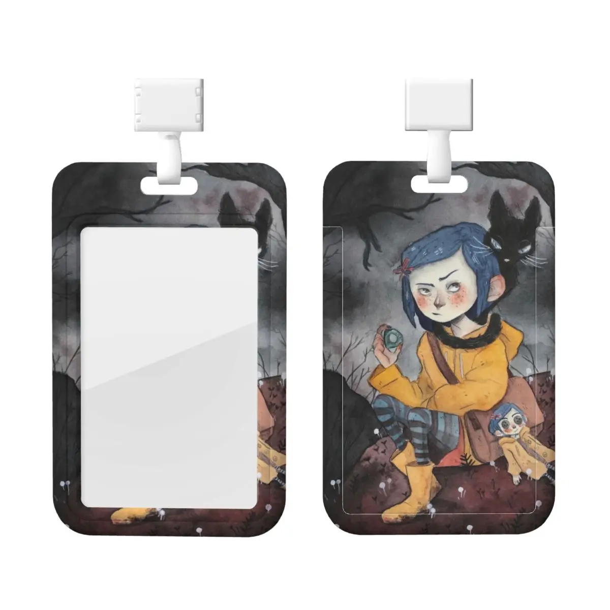 

Изготовленный на заказ шейный ремешок, держатель для карт Coraline Horro, держатель для бейджа для карты метро, ремешок для банковской карты, держатель для бейджа для учетных данных, фактор